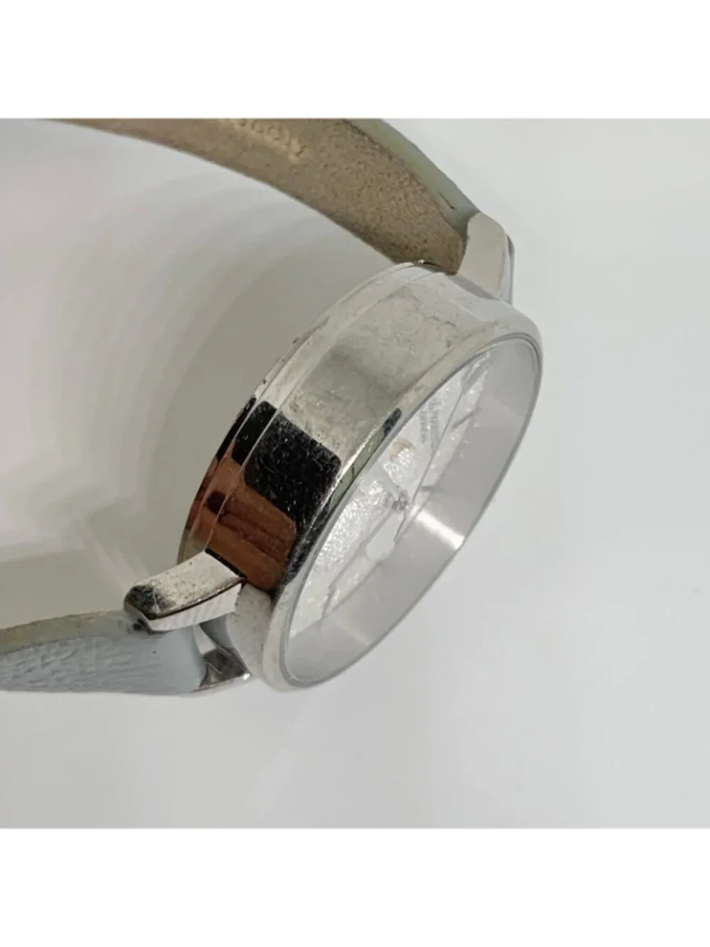 Olivia Burton London watch 3D bee dial 34mm stainless steel gray leather running